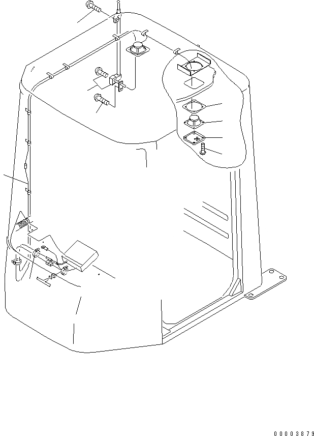 Схема запчастей Komatsu WA300L-3 - КАБИНА ROPS (АНТЕННА И ГРОМКОГОВОРИТ.)(№-) КАБИНА ОПЕРАТОРА И СИСТЕМА УПРАВЛЕНИЯ