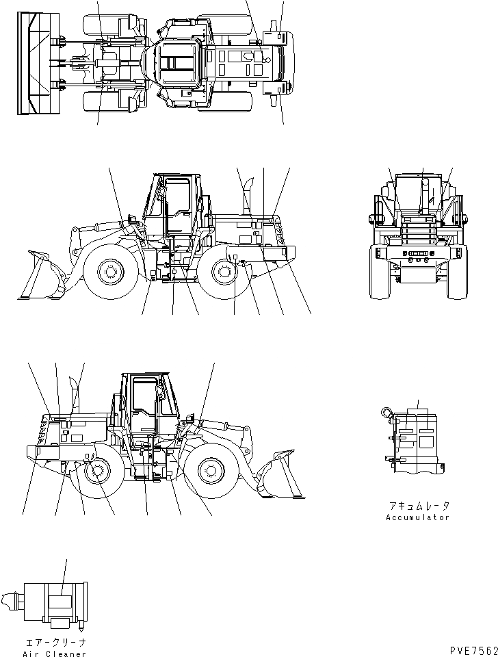 Схема запчастей Komatsu WA300L-3 - МАРКИРОВКА МАРКИРОВКА