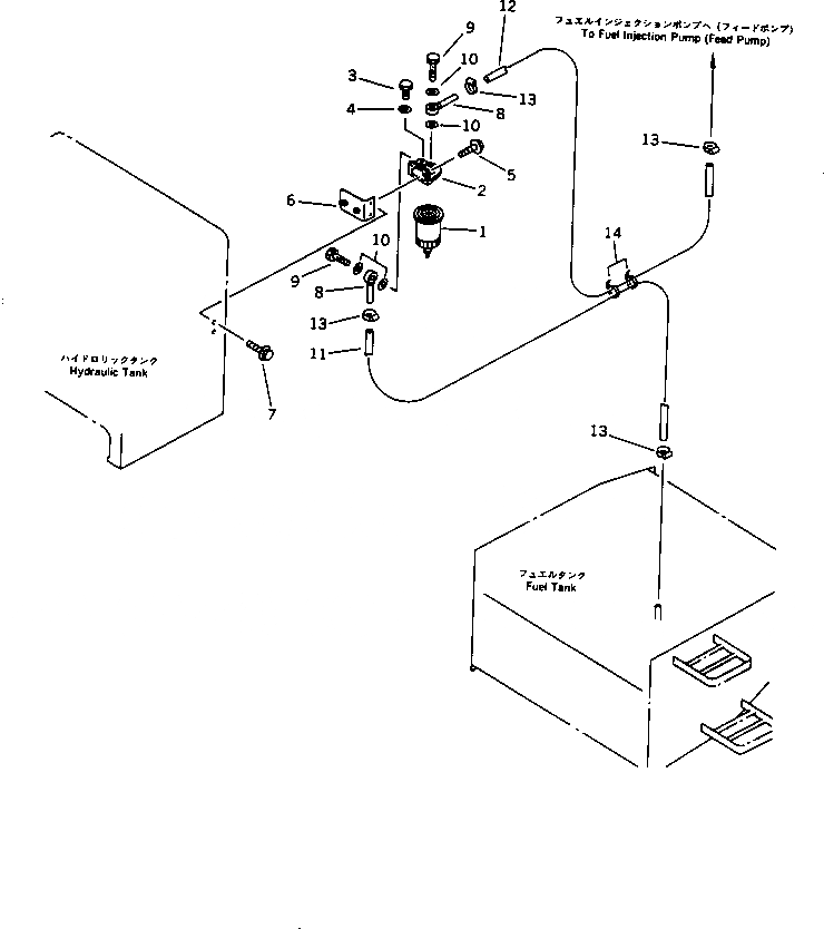 Схема запчастей Komatsu WA320-1 - ТРУБЫ ТОПЛ. ФИЛЬТРА(№-) КОМПОНЕНТЫ ДВИГАТЕЛЯ И ЭЛЕКТРИКА