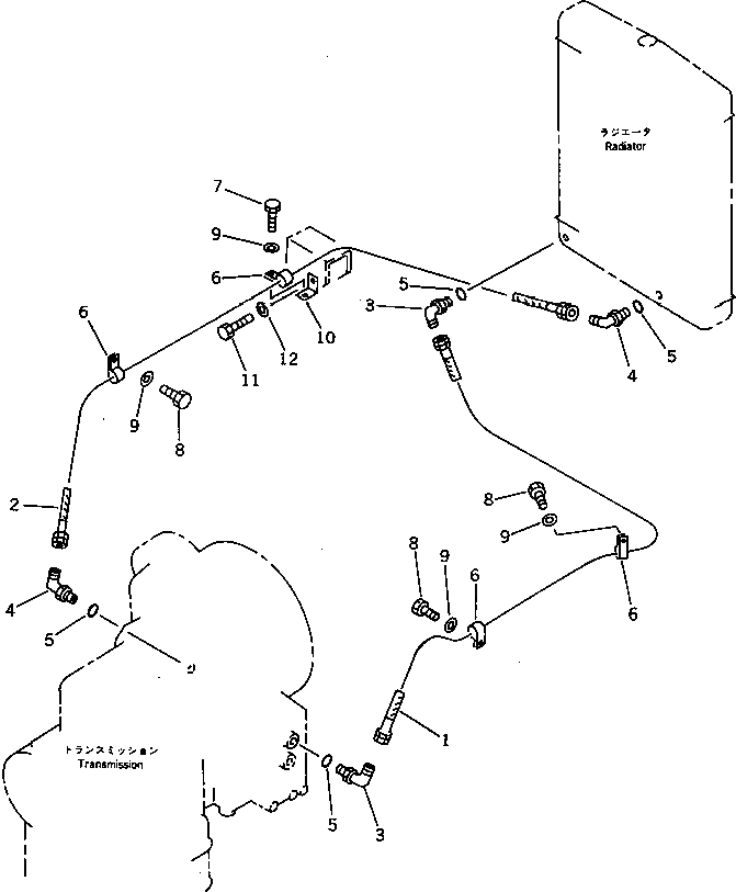 Схема запчастей Komatsu WA320-1 - ГИДРОТРАНСФОРМАТОР ТРУБЫ ГИДРОТРАНСФОРМАТОР И ТРАНСМИССИЯ