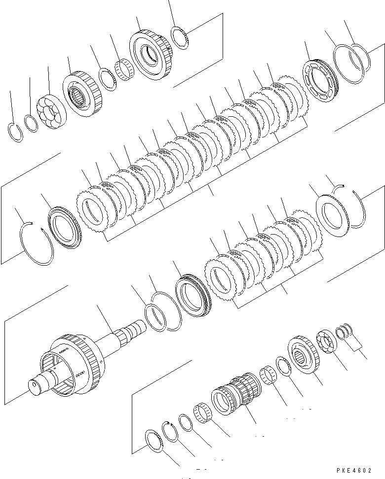 Схема запчастей Komatsu WA320-3 - ТРАНСМИССИЯ (2 И 4 МУФТА) СИЛОВАЯ ПЕРЕДАЧА