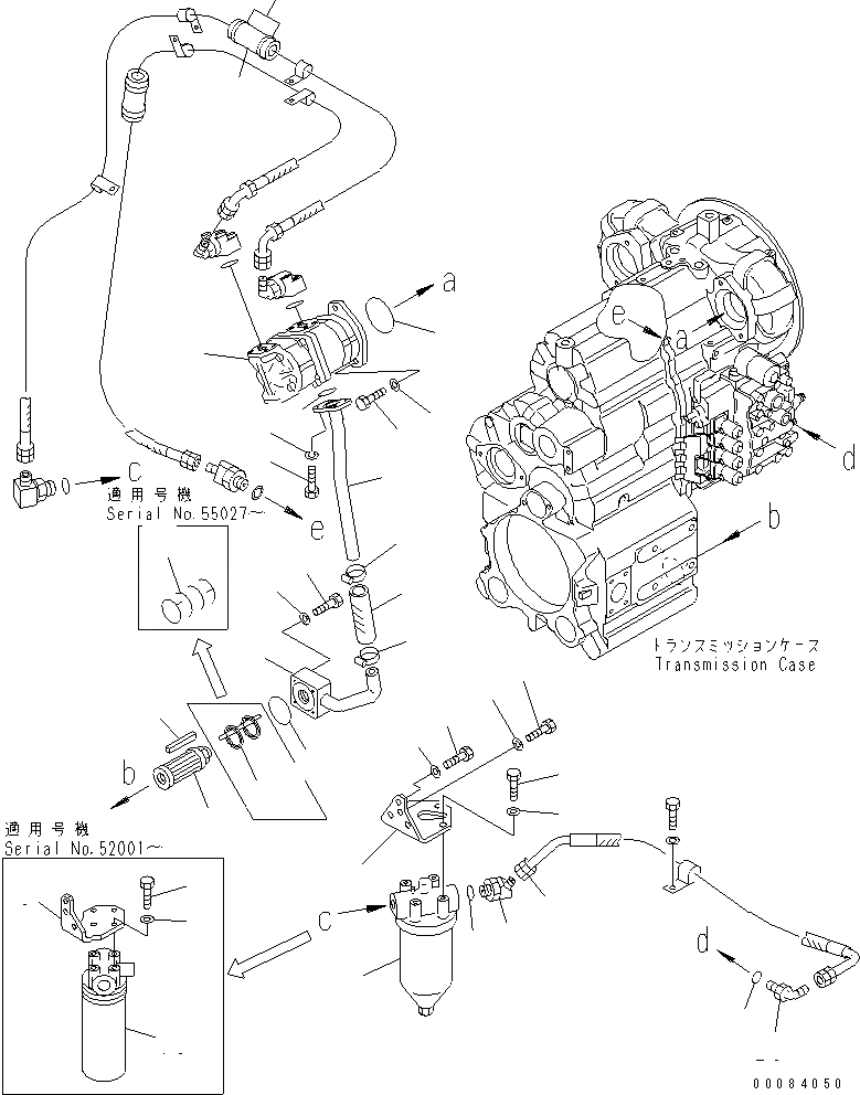 Схема запчастей Komatsu WA320-3 - ТРАНСМИССИЯ (НАСОС ТРАНСМИССИИ И ТРУБЫ) (/) ТРАНСМИССИЯ