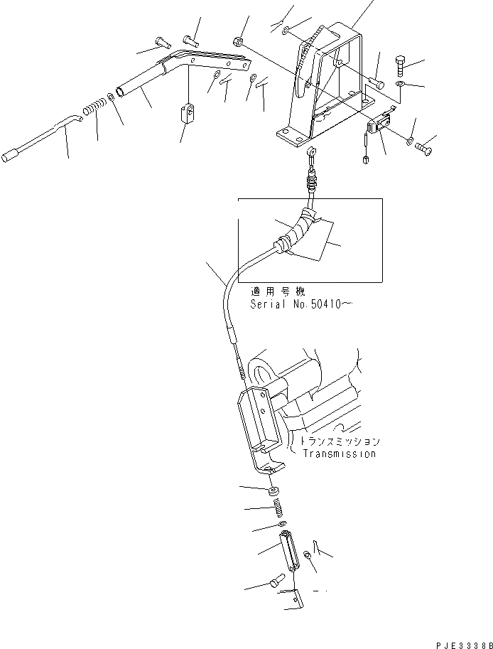 Схема запчастей Komatsu WA320-3 - СТОЯНОЧНЫЙ ТОРМОЗ УПРАВЛ-Е ТРАНСМИССИЯ
