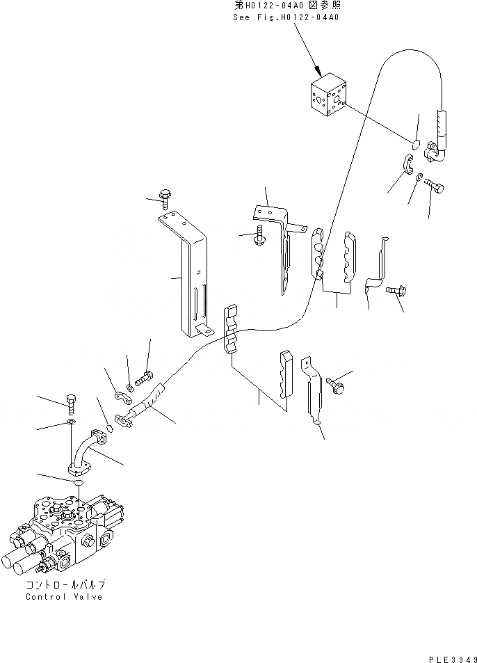 Схема запчастей Komatsu WA320-3 - ГИДРОЛИНИЯ (ЛИНИЯ ПОДАЧИ) ГИДРАВЛИКА