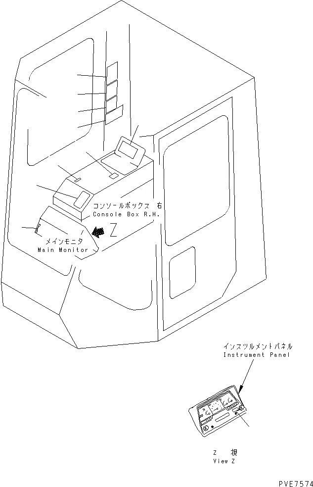 Схема запчастей Komatsu WA320-3 - МАРКИРОВКА (ВНУТРИ КАБИНЫ) (КИТАЙ) КАБИНА ОПЕРАТОРА И СИСТЕМА УПРАВЛЕНИЯ