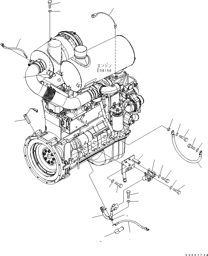 Схема запчастей Komatsu WA320-5 - Э/ПРОВОДКА ДВИГАТЕЛЯ (/) (STARTER Э/ПРОВОДКА И ДАТЧИК) КОМПОНЕНТЫ ДВИГАТЕЛЯ