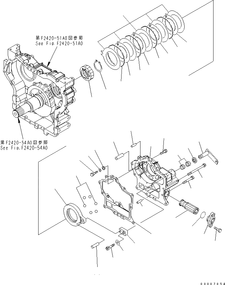 Схема запчастей Komatsu WA320-5 - ПЕРЕДАЧА (/) (ТОРМОЗ.) ТРАНСМИССИЯ