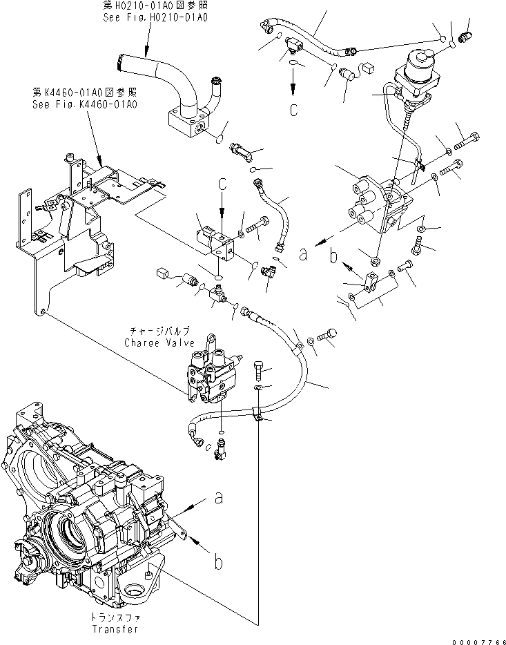 Схема запчастей Komatsu WA320-5 - СТОЯНОЧНЫЙ ТОРМОЗ УПРАВЛ-Е ТРАНСМИССИЯ