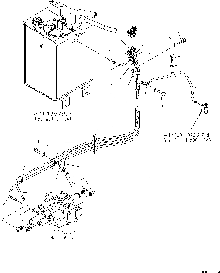 Схема запчастей Komatsu WA320-5 - ГИДРОЛИНИЯ (P.P.C. ТРУБЫ /) ГИДРАВЛИКА
