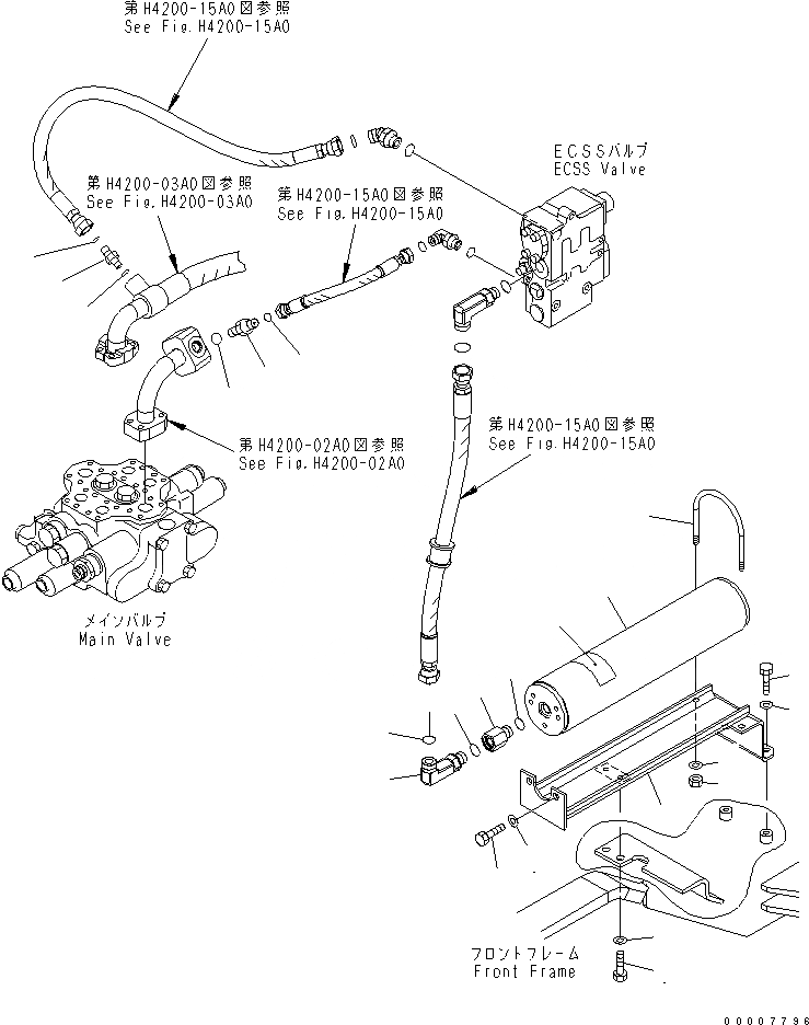 Схема запчастей Komatsu WA320-5 - ГИДРОЛИНИЯ (E.C.S.S ACCUMLATOR) ГИДРАВЛИКА