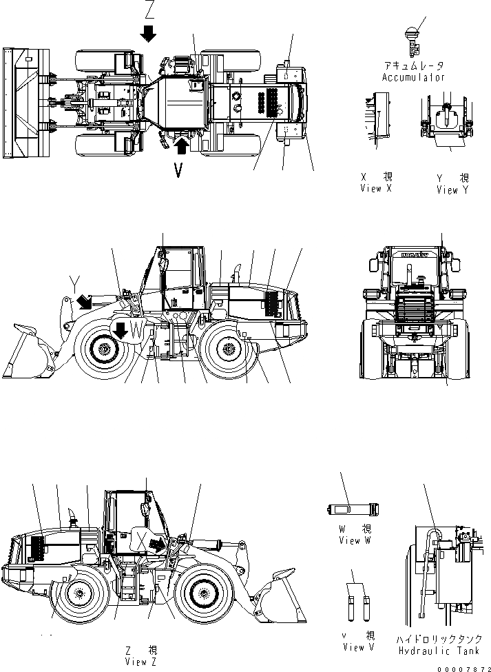 Схема запчастей Komatsu WA320-5 - МАРКИРОВКА МАРКИРОВКА