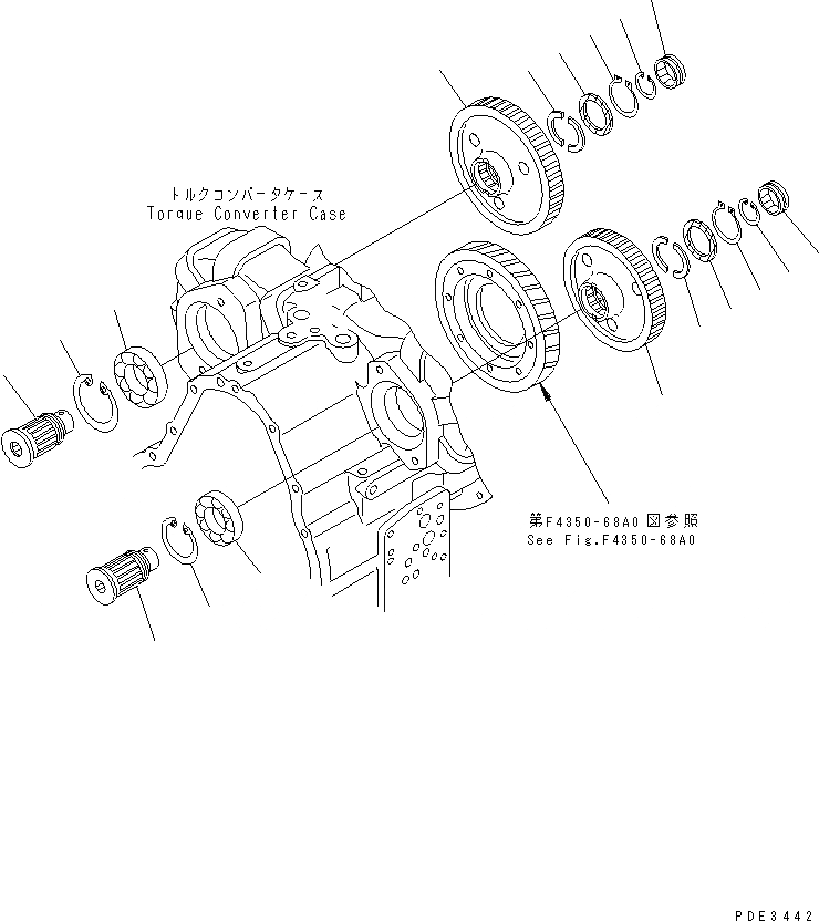 Схема запчастей Komatsu WA320-3CS - ТРАНСМИССИЯ (МЕХ-М ОТБОРА МОЩН-ТИ) ТРАНСМИССИЯ