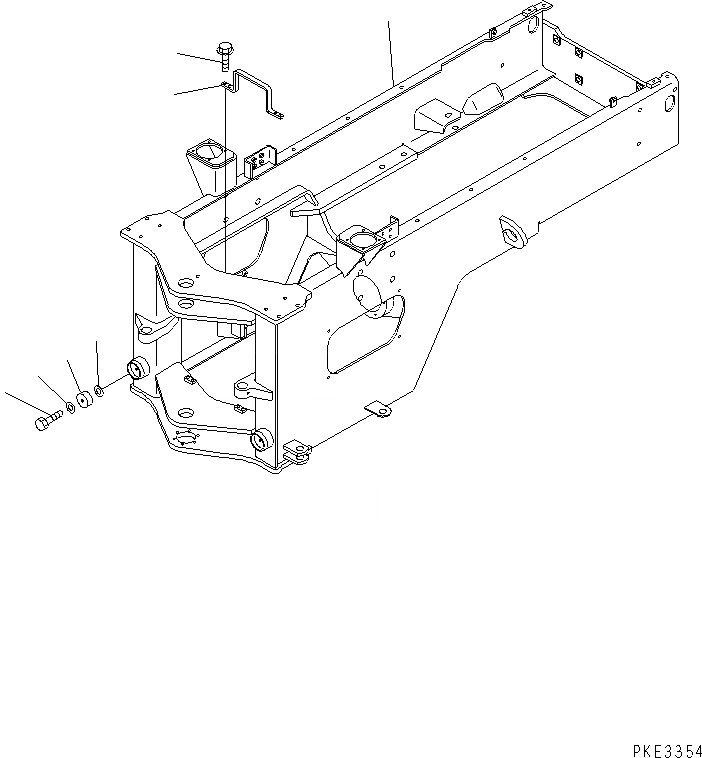 Схема запчастей Komatsu WA320-3CS - ЗАДН. РАМА ОСНОВНАЯ РАМА И ЕЕ ЧАСТИ
