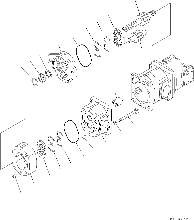 Схема запчастей Komatsu WA320-3CS - ГИДР. НАСОС. (/) ОСНОВН. КОМПОНЕНТЫ И РЕМКОМПЛЕКТЫ