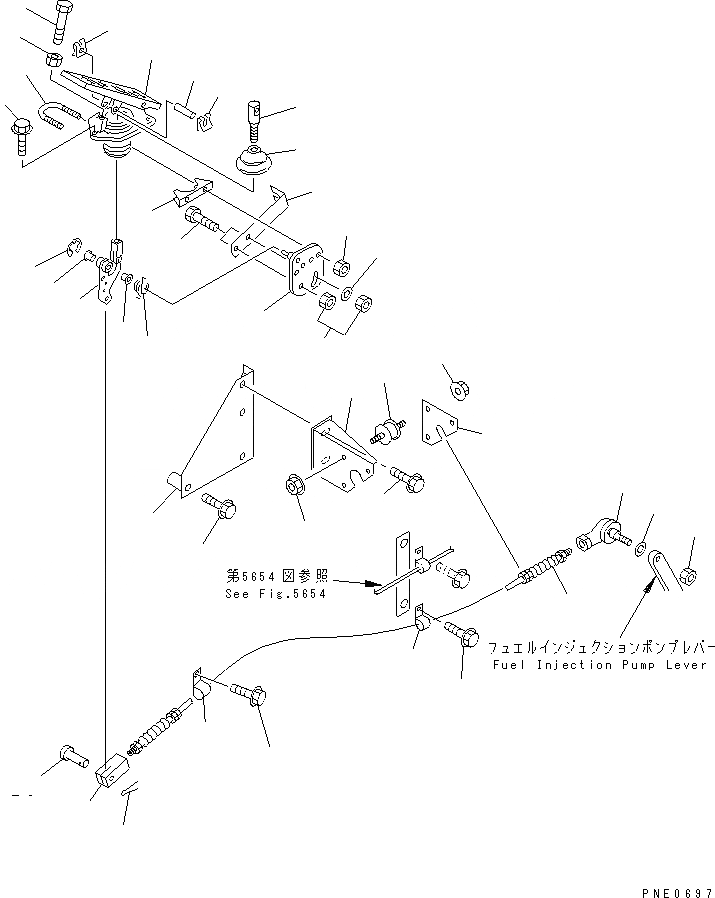 Схема запчастей Komatsu WA320-3 - ПЕДАЛЬ АКСЕЛЕРАТОРАAND МЕХАНИЗМ(№-) КОМПОНЕНТЫ ДВИГАТЕЛЯ И ЭЛЕКТРИКА