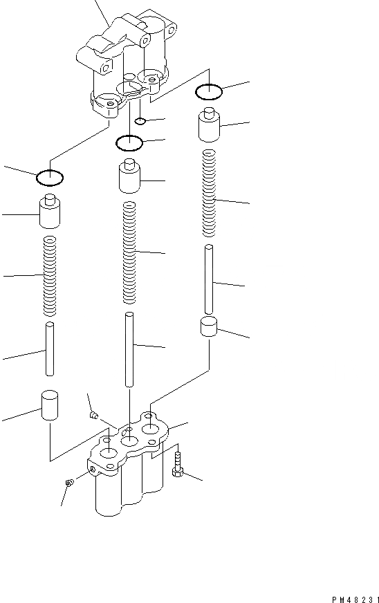 Схема запчастей Komatsu WA320-3 - КЛАПАН АККУМУЛЯТОРА ТРАНСМИССИИ(№-) СИЛОВАЯ ПЕРЕДАЧА