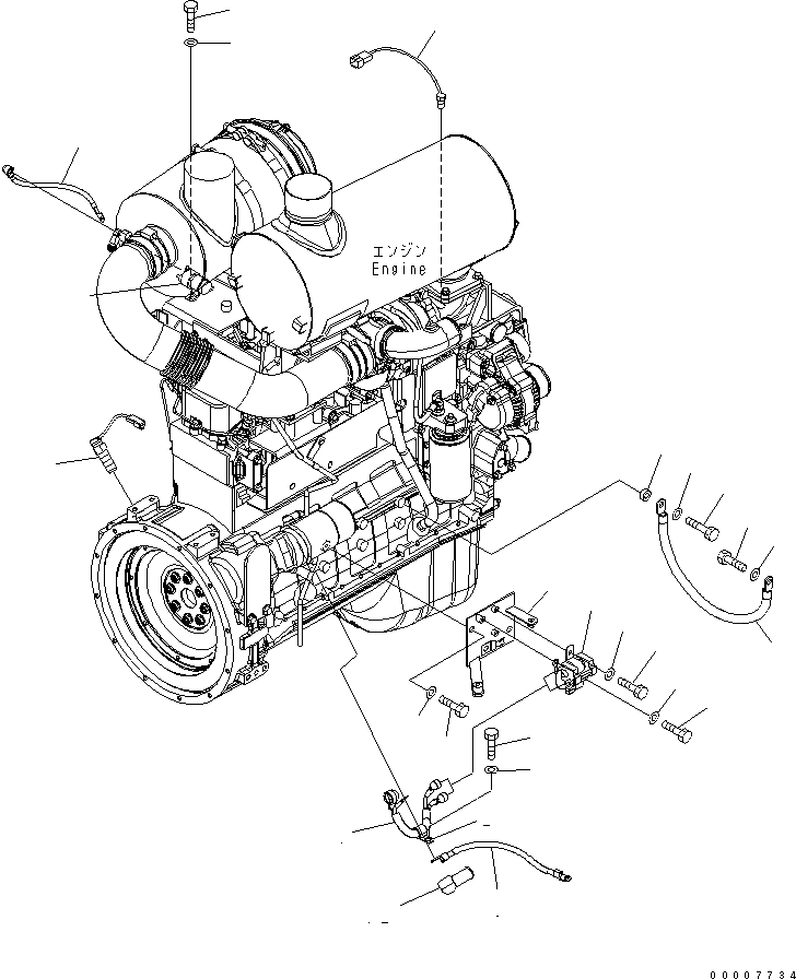 Схема запчастей Komatsu WA320-5 - Э/ПРОВОДКА ДВИГАТЕЛЯ (/) (STARTER Э/ПРОВОДКА И ДАТЧИК) КОМПОНЕНТЫ ДВИГАТЕЛЯ