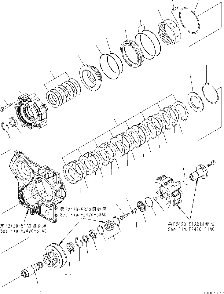 Схема запчастей Komatsu WA320-5 - ПЕРЕДАЧА (/) (МУФТА КОЖУХ) СИЛОВАЯ ПЕРЕДАЧА
