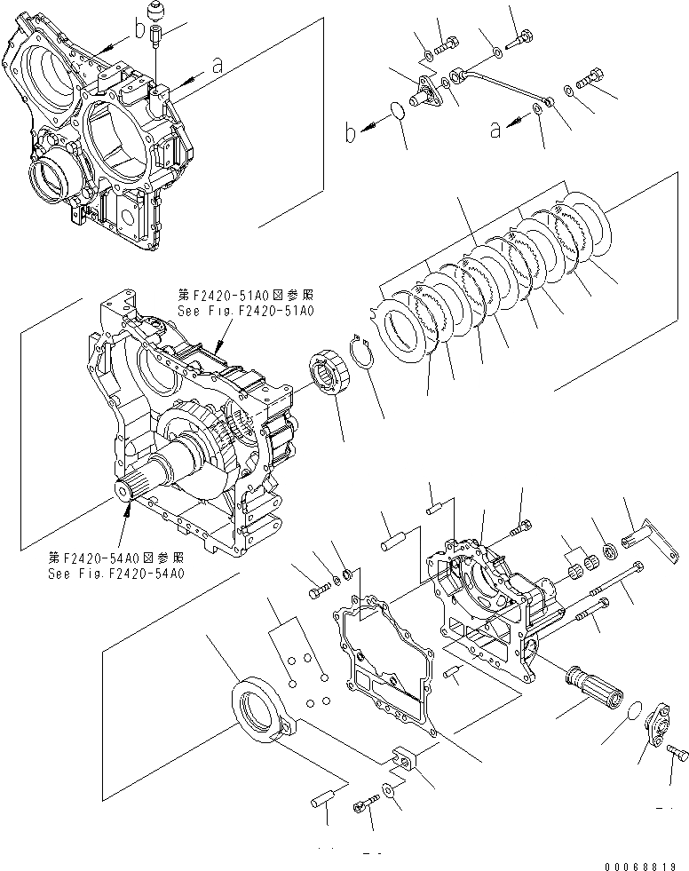 Схема запчастей Komatsu WA320-5 - ПЕРЕДАЧА (/) (ТОРМОЗ.)(№8-) СИЛОВАЯ ПЕРЕДАЧА