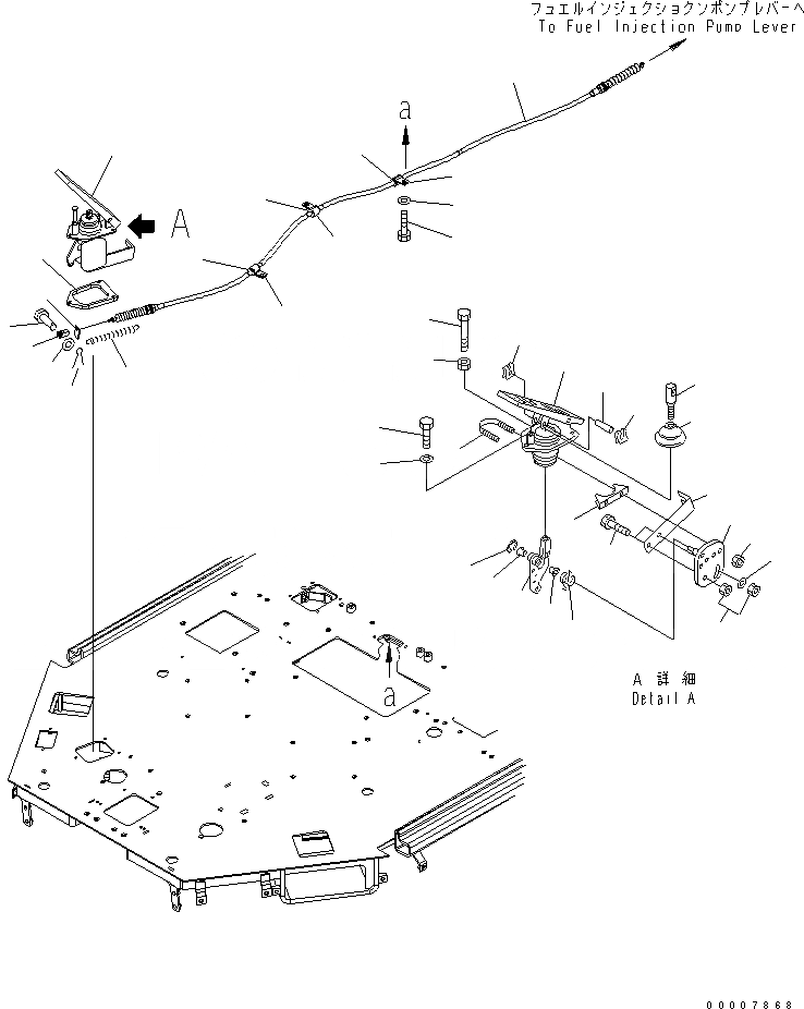 Схема запчастей Komatsu WA320-5 - ПОЛ (УПРАВЛ-Е ДВИГАТЕЛЕМLER) КАБИНА ОПЕРАТОРА И СИСТЕМА УПРАВЛЕНИЯ