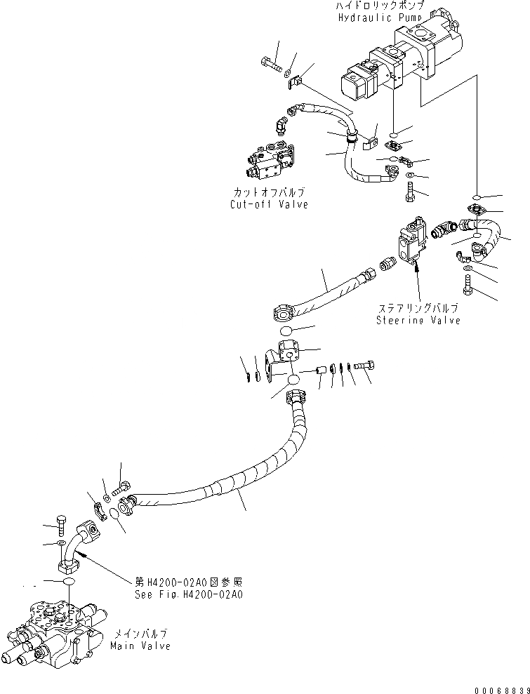 Схема запчастей Komatsu WA320-6 - ГИДРОЛИНИЯ (ОСНОВН. ЛИНИЯ) (/)(№7-) ГИДРАВЛИКА
