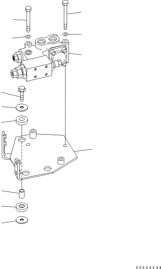 Схема запчастей Komatsu WA320-6 - ГИДРОЛИНИЯ (ОТСЕКАЮЩИЙ КЛАПАН)(№7-) ГИДРАВЛИКА