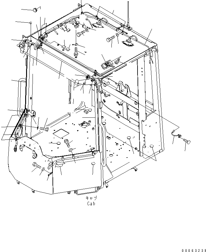 Схема запчастей Komatsu WA320-6 - КАБИНА ROPS (ЭЛЕКТРОПРОВОДКА И КРЫШКА) (ДЛЯ КРОМЕ ЯПОН.)(№7-) КАБИНА ОПЕРАТОРА И СИСТЕМА УПРАВЛЕНИЯ