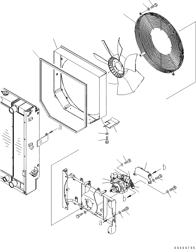 Схема запчастей Komatsu WA320-6 - РАДИАТОР (ЗАЩИТА ВЕНТИЛЯТОРА)(№7-) СИСТЕМА ОХЛАЖДЕНИЯ