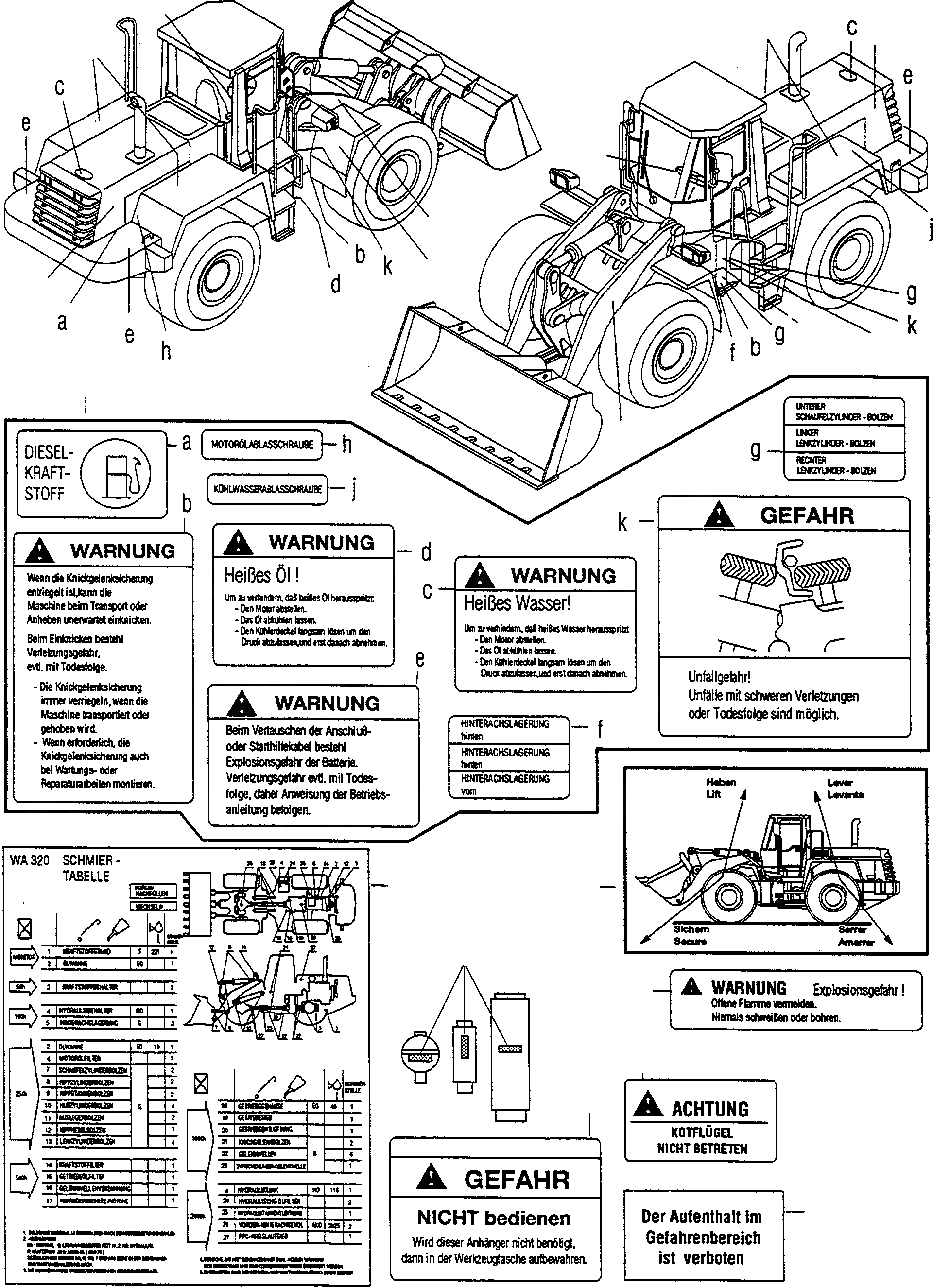 Схема запчастей Komatsu WA320-3 - ТАБЛИЧКИS, ПОРТУГАЛ. ИНСТРУМЕНТ, АКСЕССУАРЫ, БУКВЕНН.