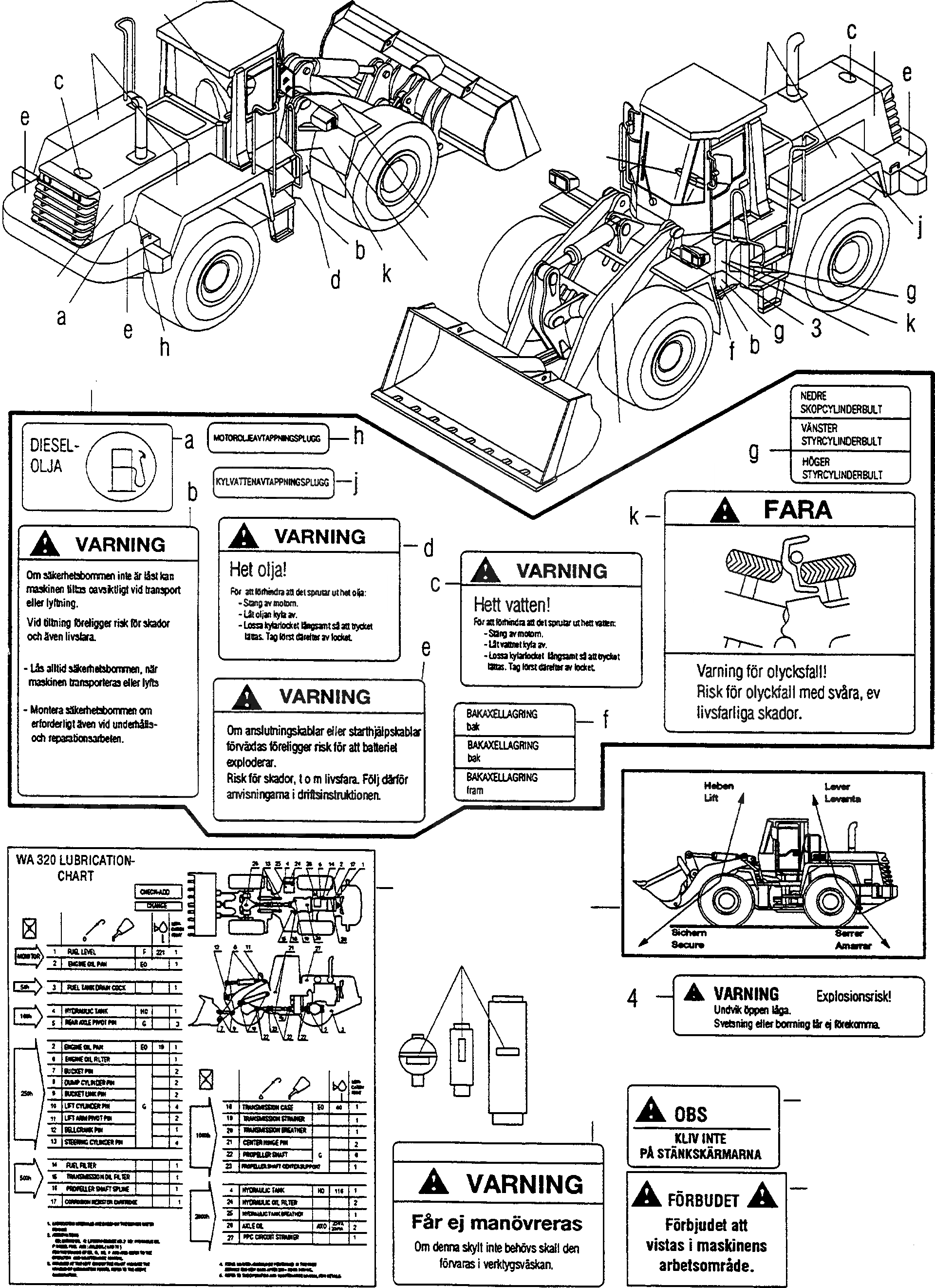 Схема запчастей Komatsu WA320-3 - ТАБЛИЧКИS, SWEDISH ИНСТРУМЕНТ, АКСЕССУАРЫ, БУКВЕНН.