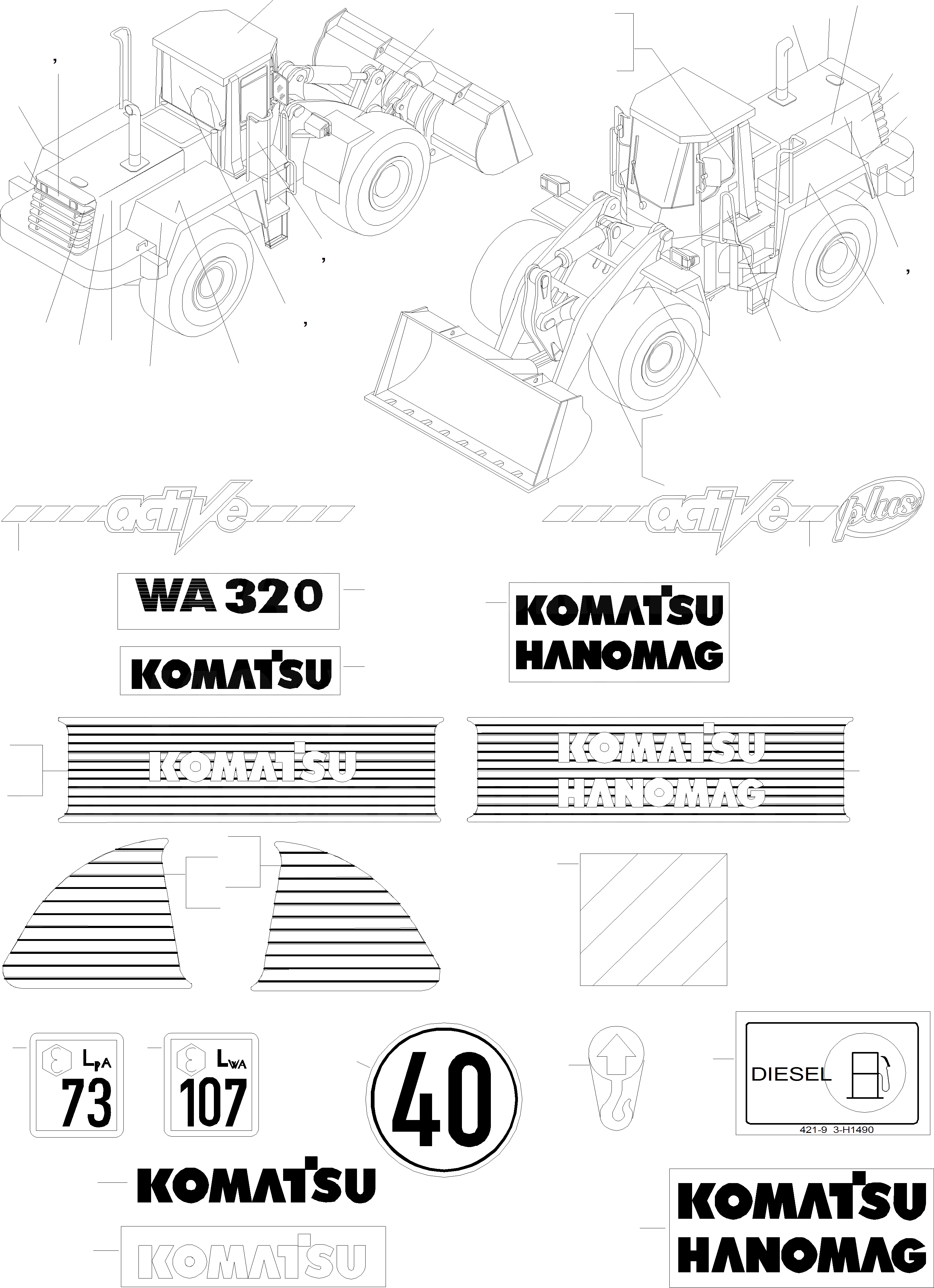 Схема запчастей Komatsu WA320-3 - БУКВЕНН. ИНСТРУМЕНТ, АКСЕССУАРЫ, БУКВЕНН.