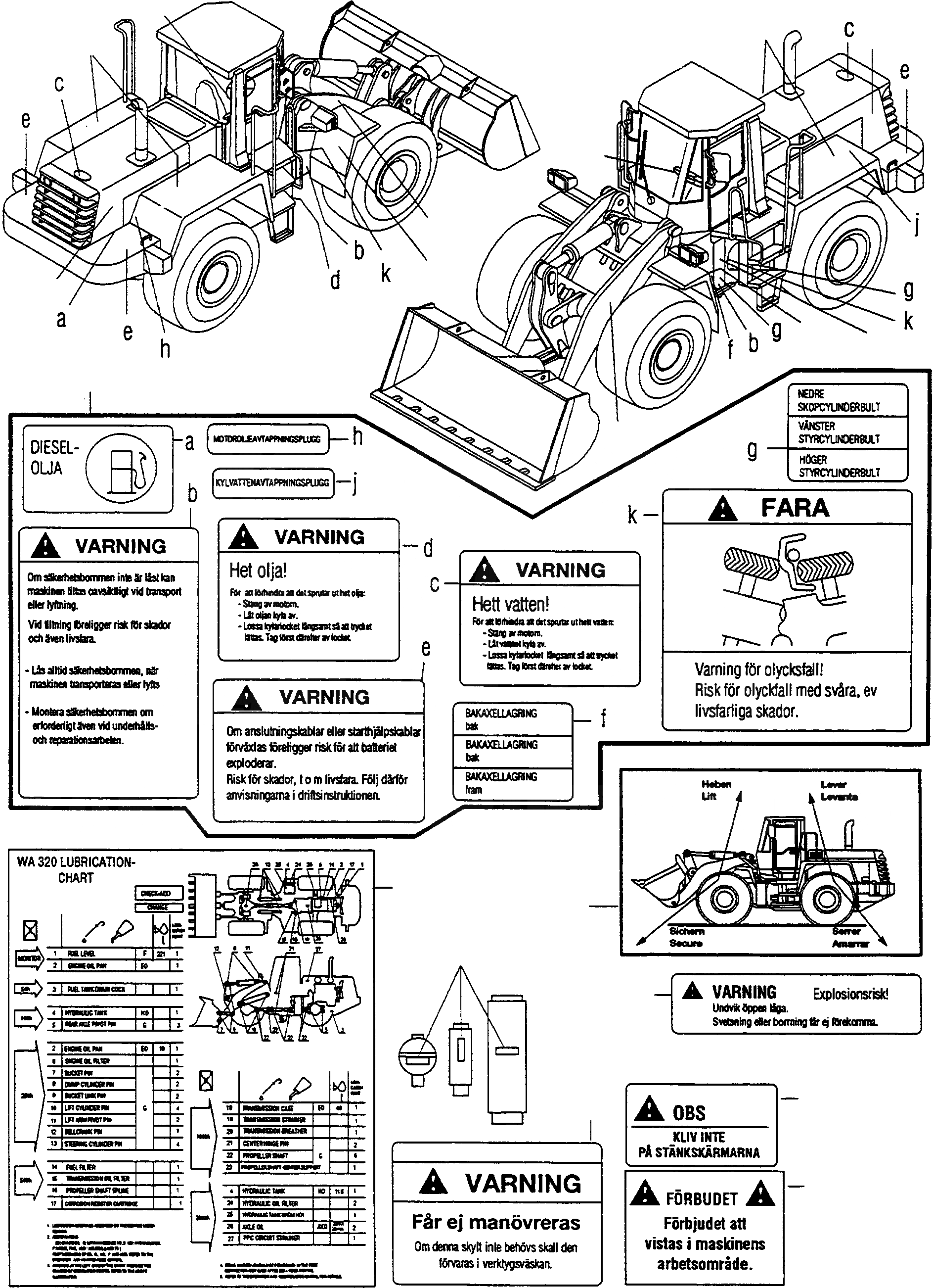 Схема запчастей Komatsu WA320-3 active - ТАБЛИЧКИS, SWEDISH ИНСТРУМЕНТ, АКСЕССУАРЫ, БУКВЕНН.