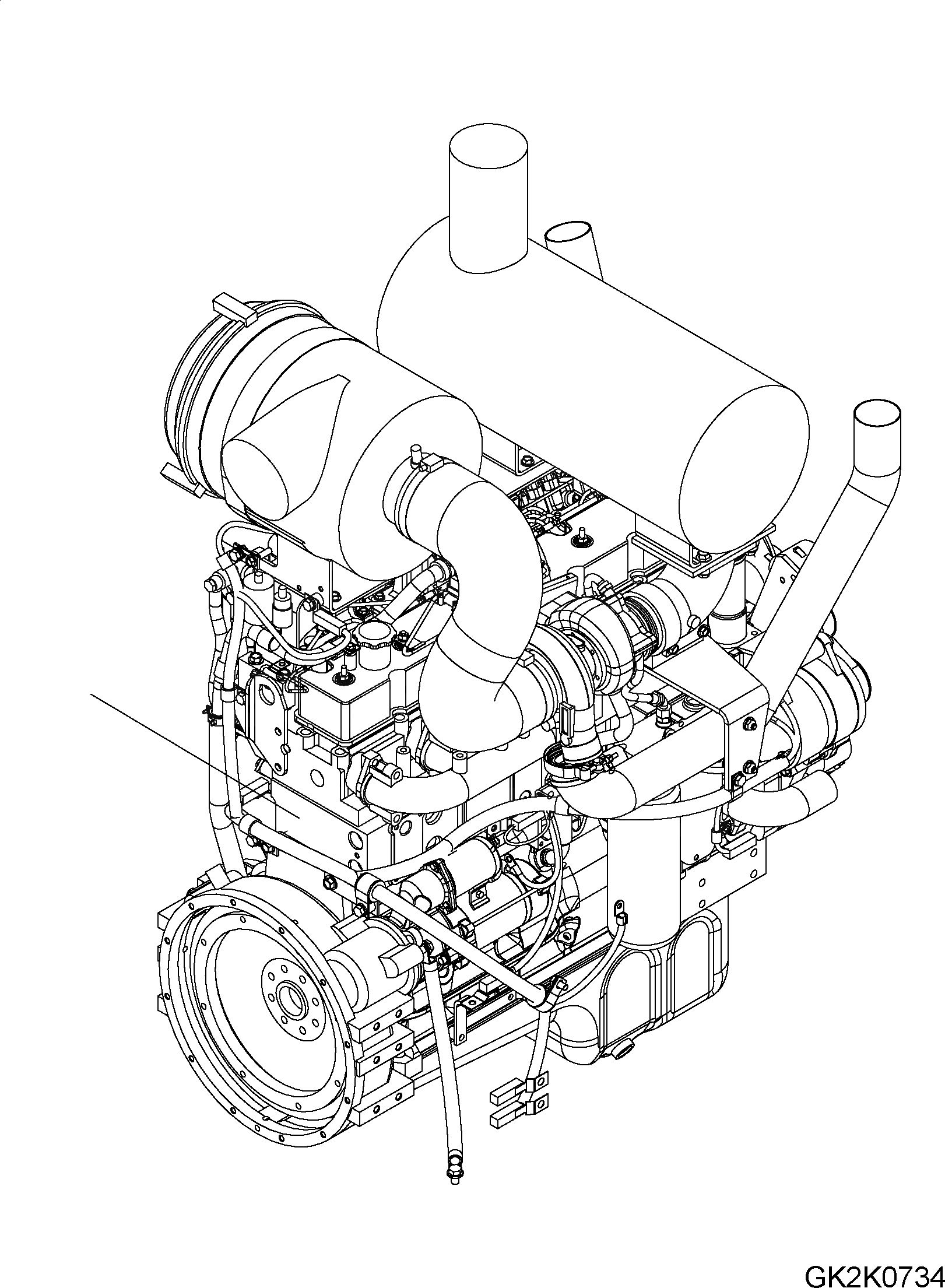 Схема запчастей Komatsu WA320-5 - ДВИГАТЕЛЬ AA ДВИГАТЕЛЬ