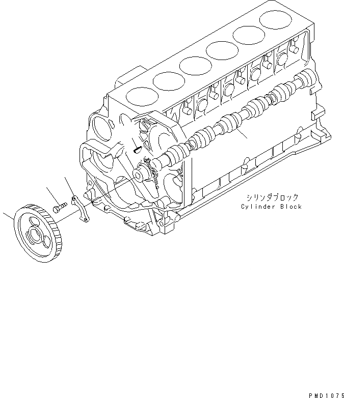 Схема запчастей Komatsu WA320-5 - РАСПРЕДВАЛ AA ДВИГАТЕЛЬ