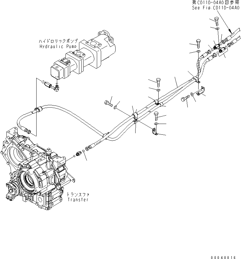 Схема запчастей Komatsu WA320-5 - ПЕРЕДАЧА МАСЛООХЛАДИТЕЛЬ (SN H9 - ) C СИСТЕМА ОХЛАЖДЕНИЯ