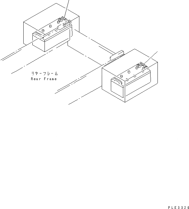 Схема запчастей Komatsu WA320-5 - АККУМУЛЯТОР (8 AMP.) (SN H - ) E ЭЛЕКТРИКА