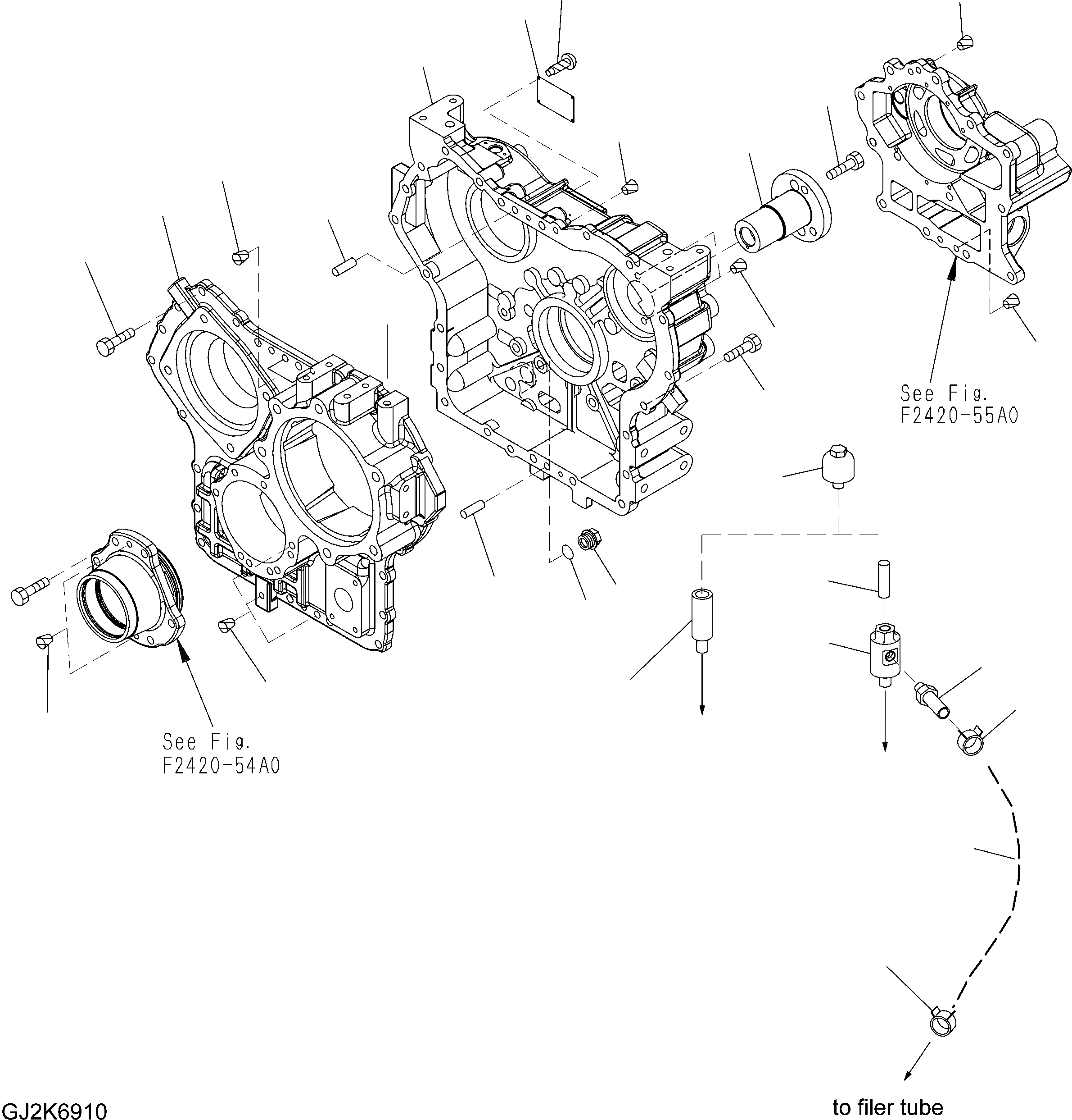 Схема запчастей Komatsu WA320-5 - ПЕРЕДАЧА (/) (КОРПУС) F POWER TRANSMITTING СИСТЕМА