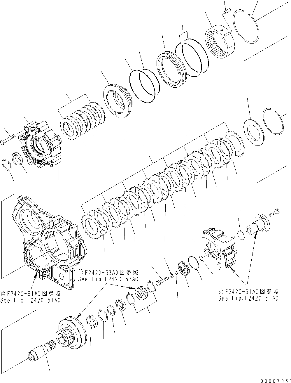 Схема запчастей Komatsu WA320-5 - ПЕРЕДАЧА (/) (МУФТА КОЖУХ) F POWER TRANSMITTING СИСТЕМА