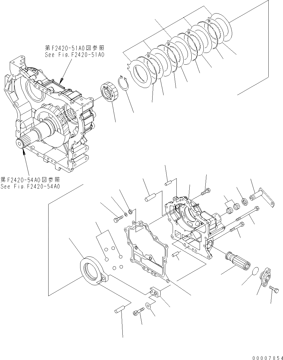 Схема запчастей Komatsu WA320-5 - ПЕРЕДАЧА (/) (ТОРМОЗ.) F POWER TRANSMITTING СИСТЕМА