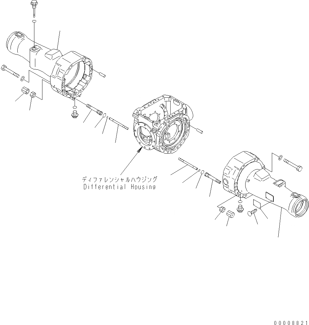 Схема запчастей Komatsu WA320-5 - ЗАДН. МОСТ (КОЖУХ МОСТА) F POWER TRANSMITTING СИСТЕМА