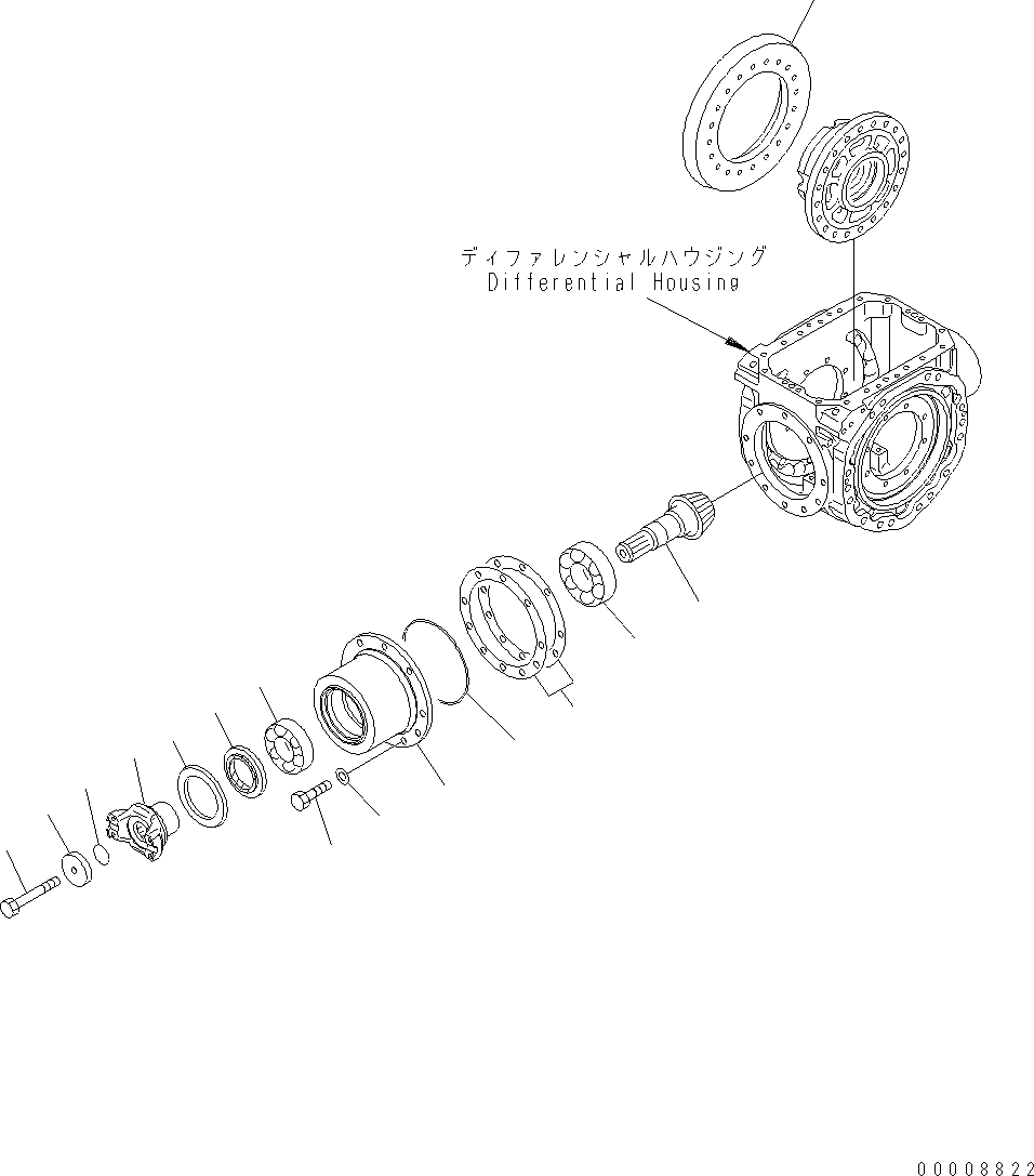 Схема запчастей Komatsu WA320-5 - ЗАДН. МОСТ (ДИФФЕРЕНЦ. /) F POWER TRANSMITTING СИСТЕМА