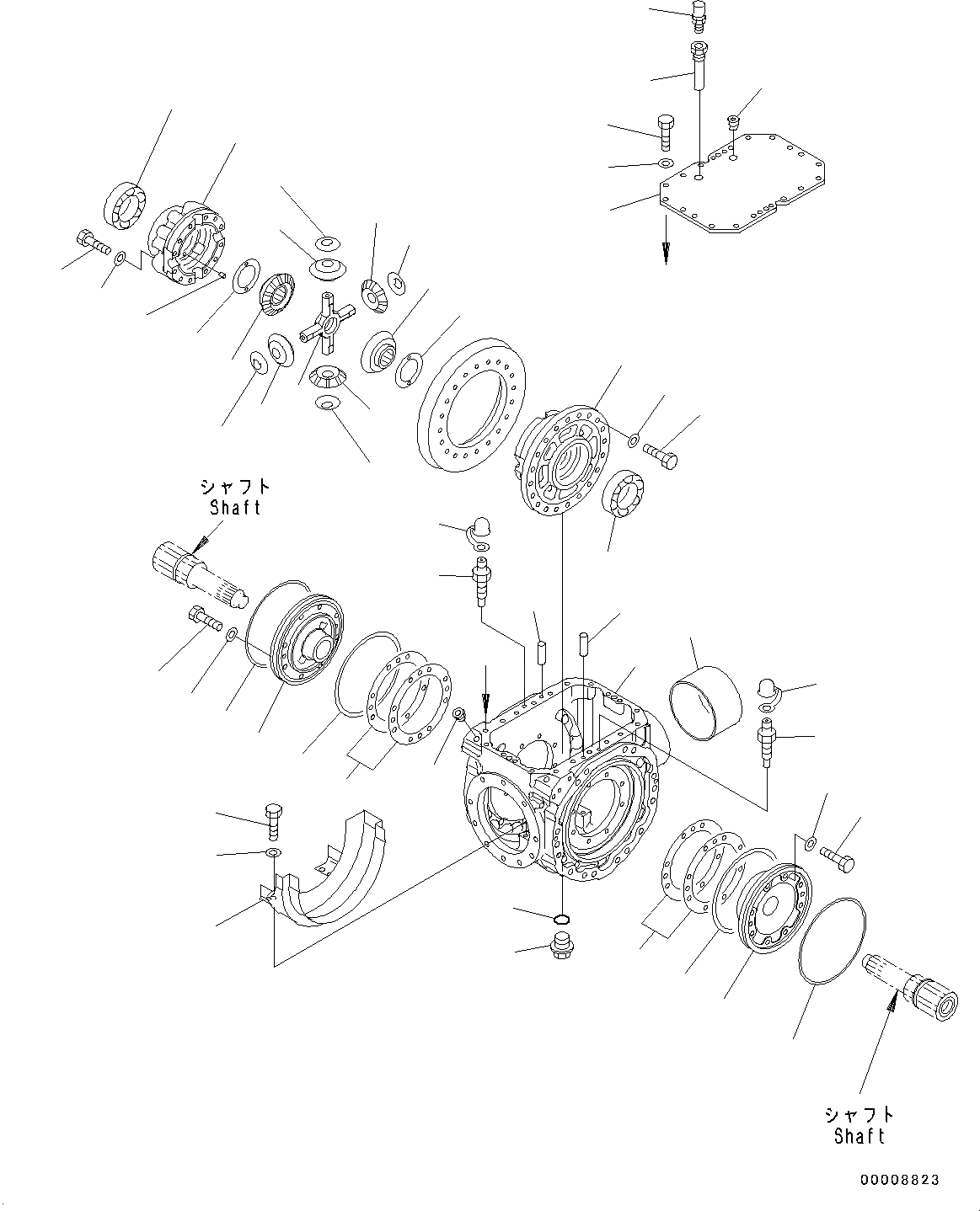 Схема запчастей Komatsu WA320-5 - ЗАДН. МОСТ (ДИФФЕРЕНЦ. /) F POWER TRANSMITTING СИСТЕМА