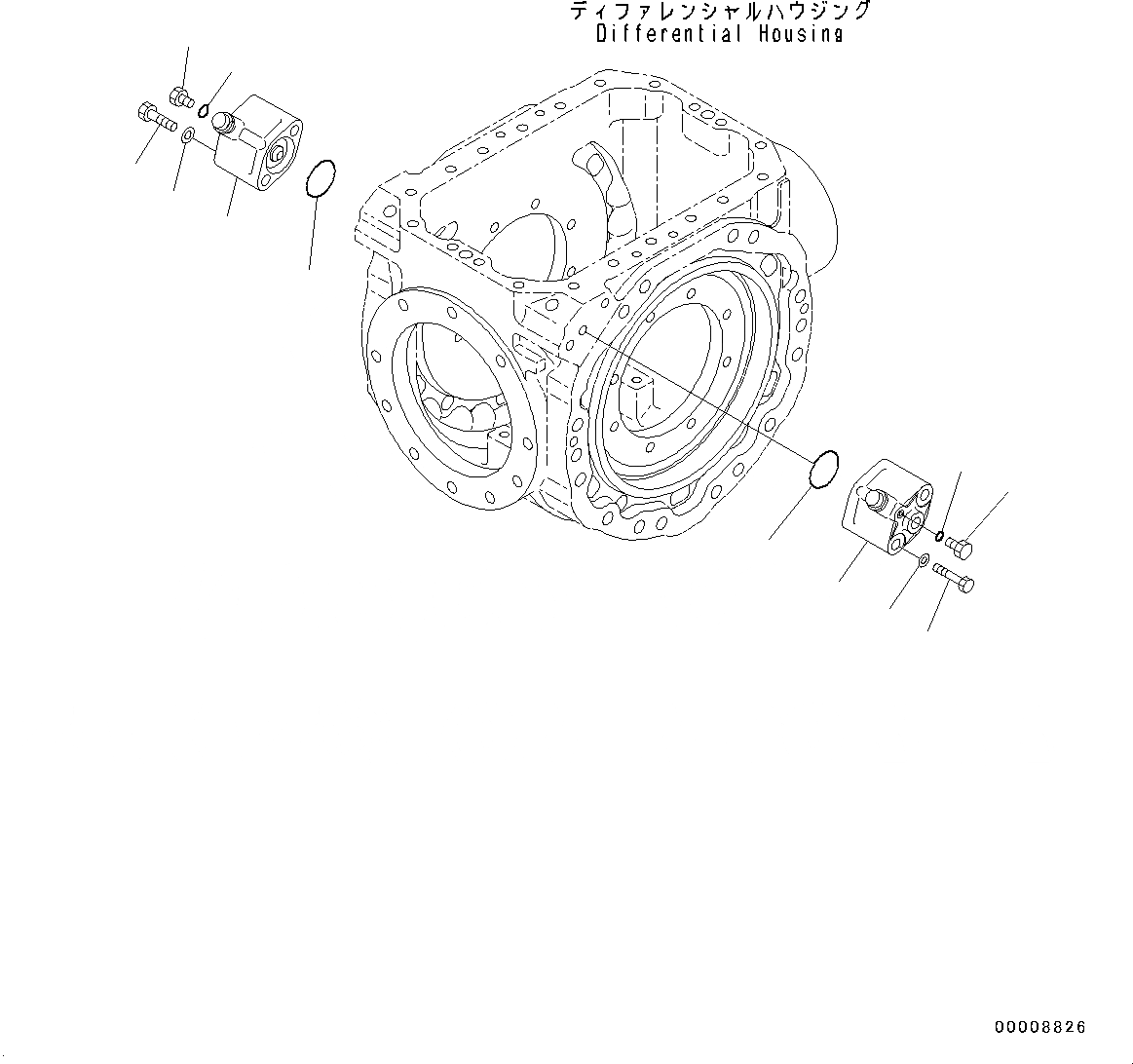 Схема запчастей Komatsu WA320-5 - ЗАДН. МОСТ (РЕГУЛ. УСИЛИЯ КРЕПЛЕНИЕ) F POWER TRANSMITTING СИСТЕМА