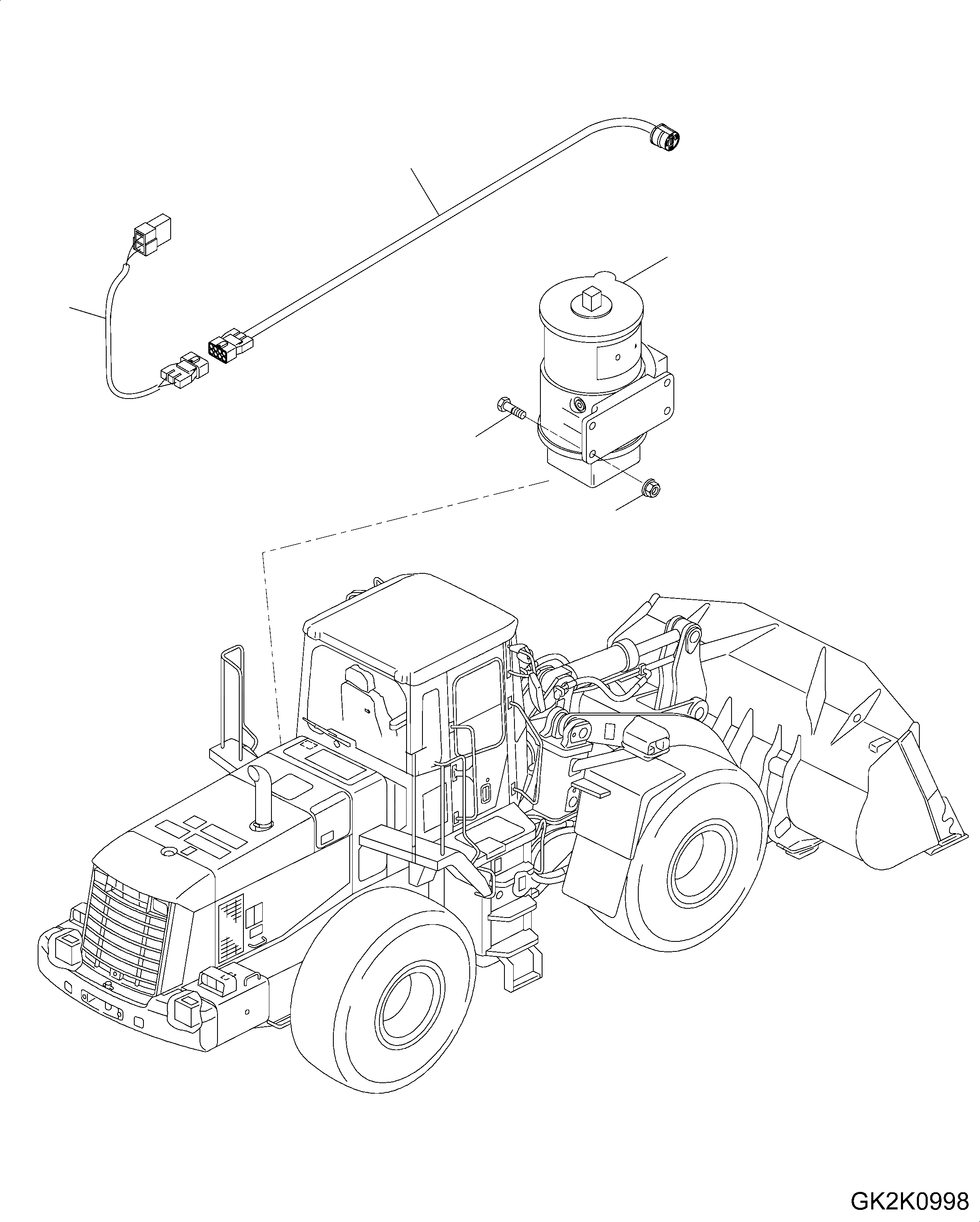 Схема запчастей Komatsu WA320-5 - CENTRAL СМАЗКА СИСТЕМА (НАСОС) (КРЕПЛЕНИЕ) J РАМА И ITS КОМПОНЕНТЫ