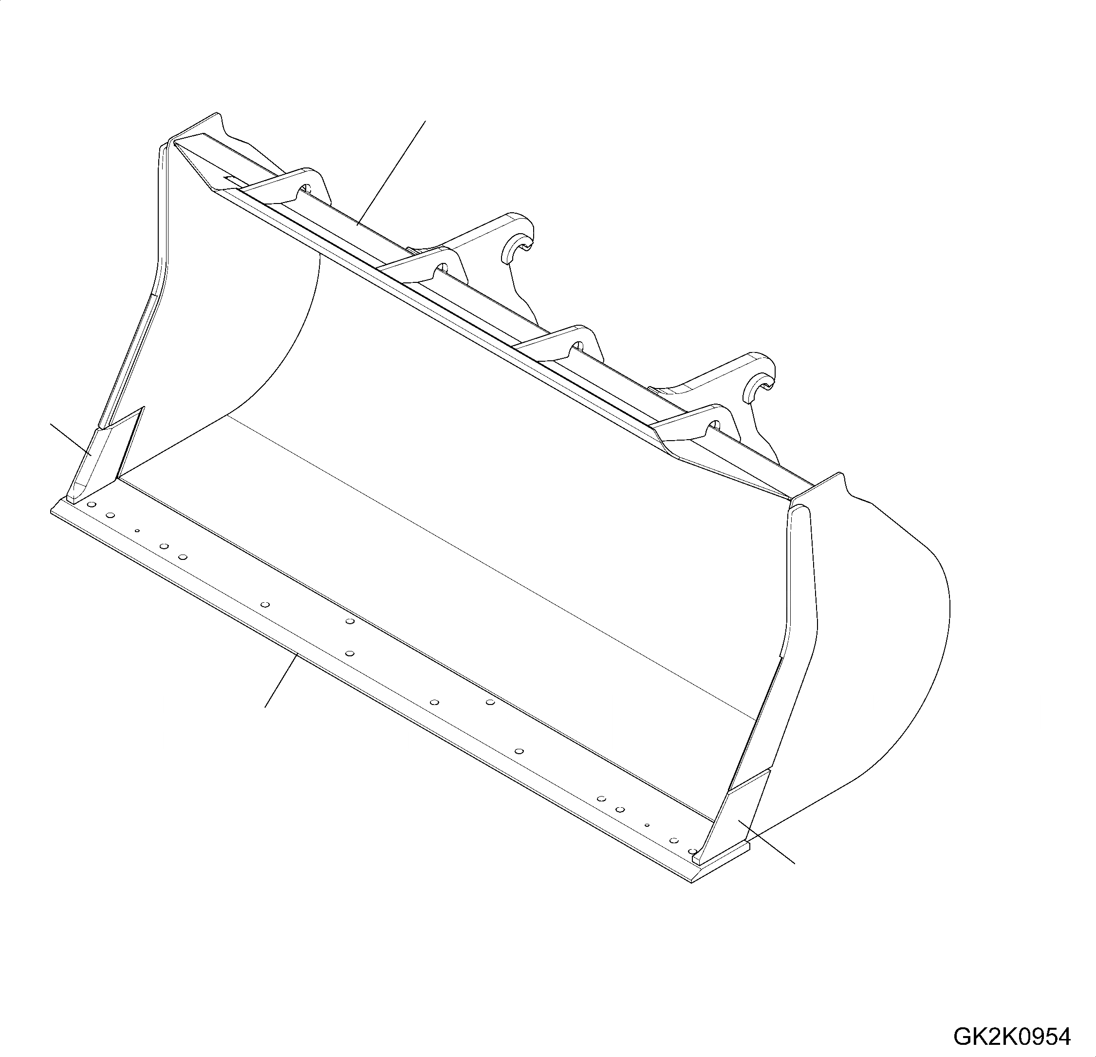 Схема запчастей Komatsu WA320-5 - КОВШ ДЛЯ БЫСТРОСЪЕМН. МЕХ-М (БЕЗ TEETH) (.7CBM) (ТИП-C) T РАБОЧЕЕ ОБОРУДОВАНИЕ