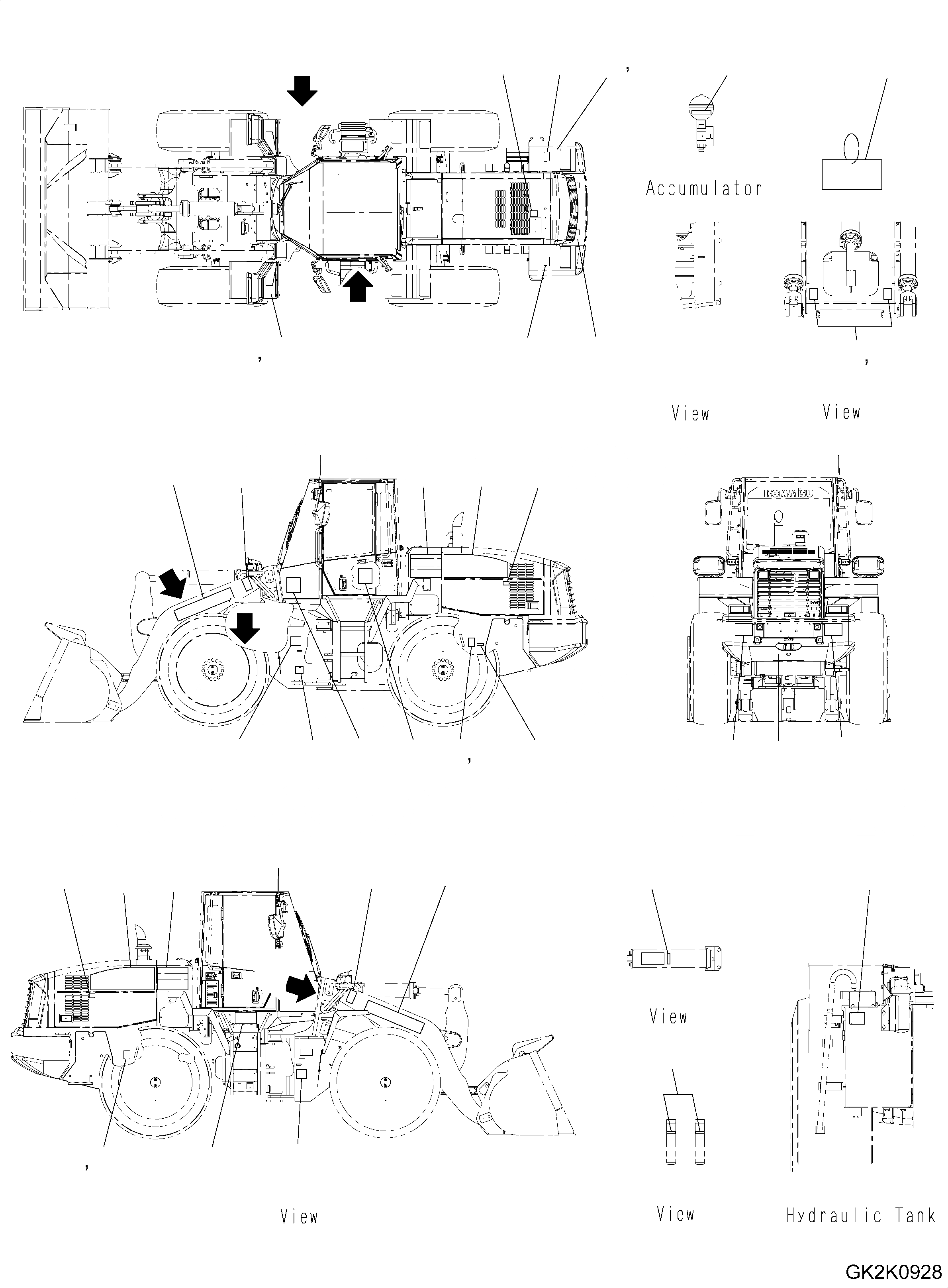 Схема запчастей Komatsu WA320-5 - ТАБЛИЧКИ COMMON ЧАСТИ (/) U МАРКИРОВКА