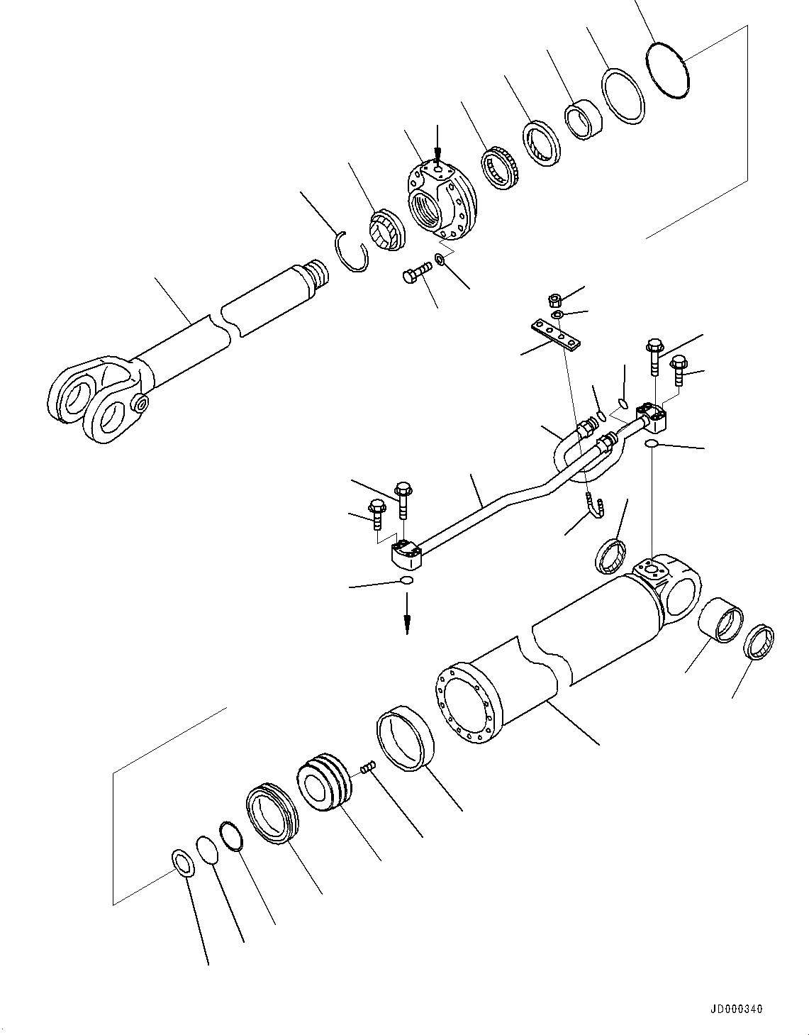 Схема запчастей Komatsu WA320-5 - СТРЕЛА ГИДРОЦИЛИНДР ПОДЪЕМА (LHS) (ВНУТР. ЧАСТИ) (ALTERNATIVE ) Y ОСНОВН. КОМПОНЕНТЫ И РЕМКОМПЛЕКТЫ