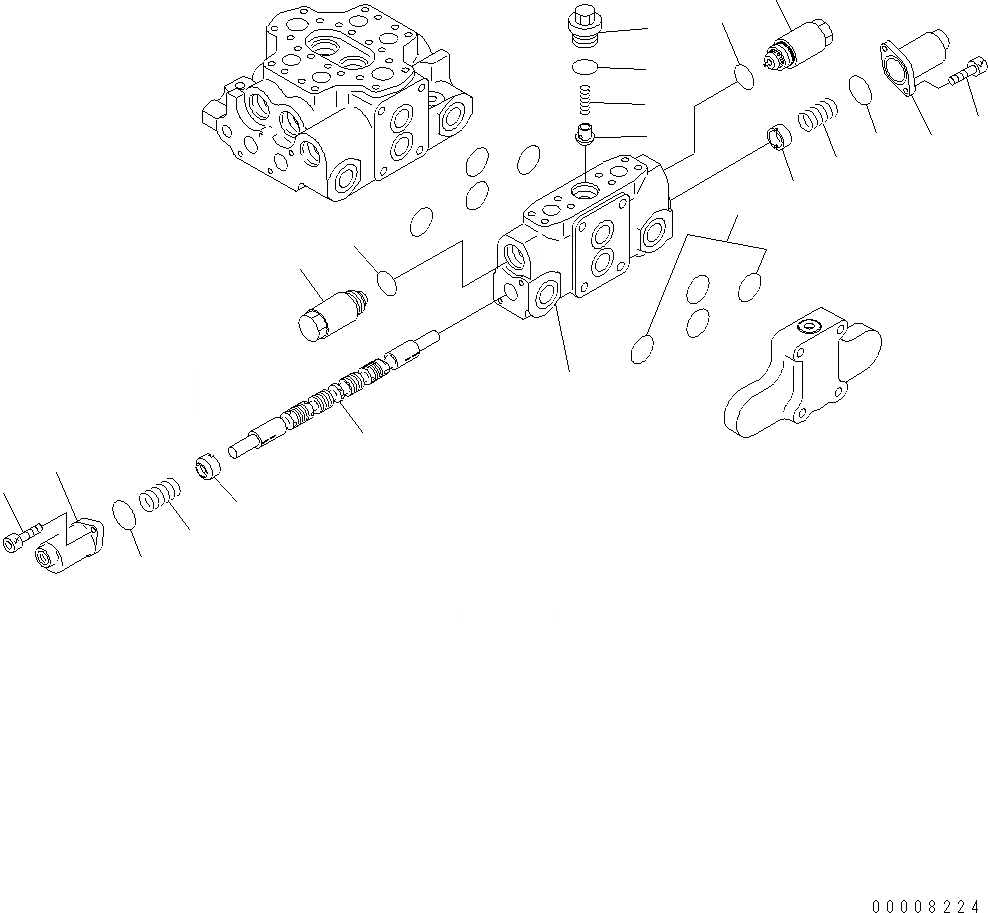 Схема запчастей Komatsu WA320-5 - УПРАВЛЯЮЩ. КЛАПАН (3-Х СЕКЦИОНН.) (ВНУТР. ЧАСТИ) (/) Y ОСНОВН. КОМПОНЕНТЫ И РЕМКОМПЛЕКТЫ