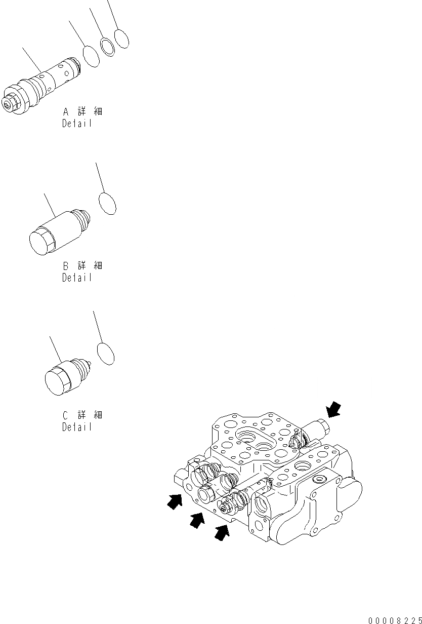 Схема запчастей Komatsu WA320-5 - УПРАВЛЯЮЩ. КЛАПАН (3-Х СЕКЦИОНН.) (ВНУТР. ЧАСТИ) (/) Y ОСНОВН. КОМПОНЕНТЫ И РЕМКОМПЛЕКТЫ
