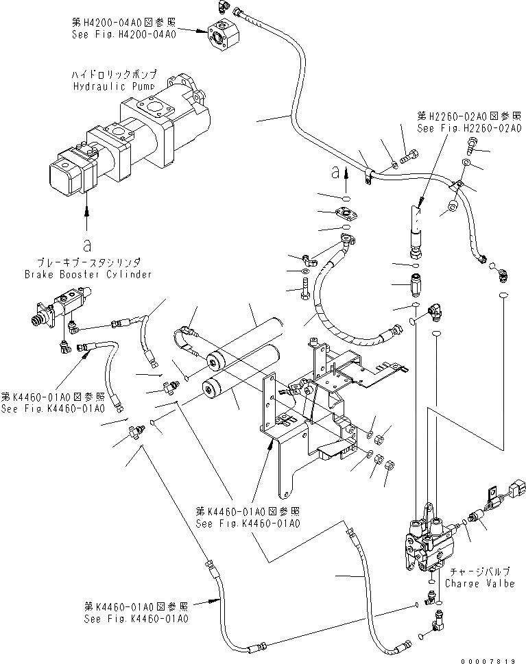 Схема запчастей Komatsu WA320L-5 - УПРАВЛ-Е ТОРМОЗОМ(ACUMLATOR)(№-) КАБИНА ОПЕРАТОРА И СИСТЕМА УПРАВЛЕНИЯ